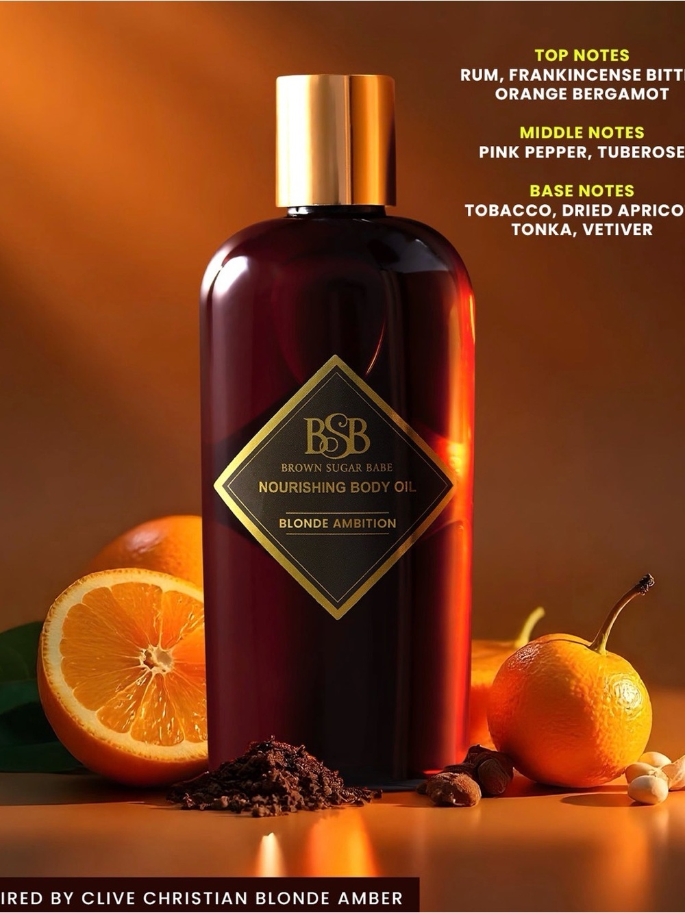 Brown Sugar Babe Blonde Ambition Nourishing Body Oil — Amber Brown